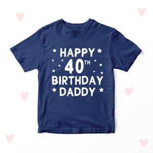 Papa 40 Kinder T-shirt Geburtstag Geschenke Andenken Jungen Mädchen personalisiert