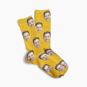 Gepersonaliseerde gezichtssokken cadeau! Gepersonaliseerde kinderen, vader, zoon, echtgenoot, vriend, mannensok! Op maat bedrukte sokken van Any Face