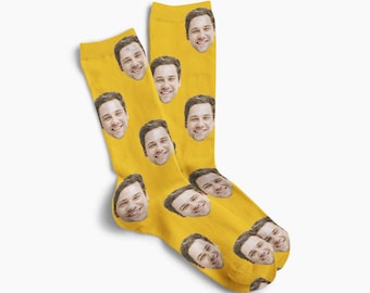 Custom Face Socks Gift, Personalized Kids Mens Dads Photo Socks