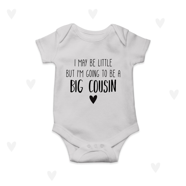 Big Cousin Baby Vest Bodysuit Personalised Cousin Babygrow Pregnancy Announcement image 4