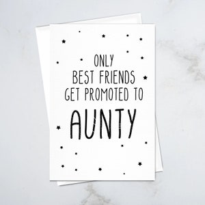 Carte de promotion de meilleure amie Aunty Faire-part de bébé personnalisé