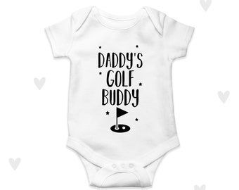 Golf Baby Grow Personalised Daddy Golfing Baby Bodysuit
