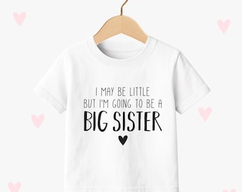 Big Sister T-shirt: Baby Announcement, Sibling Surprise Gifts