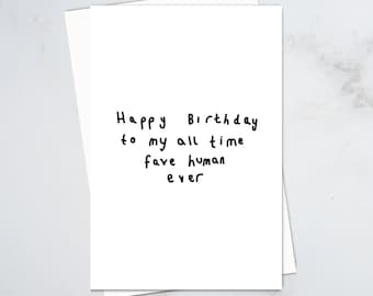 Favourite Human Birthday Card Gift Personalised