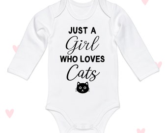 Cats Baby Grow Long Sleeve Baby Girl Gifts Newborn Personalised Cute Outfit