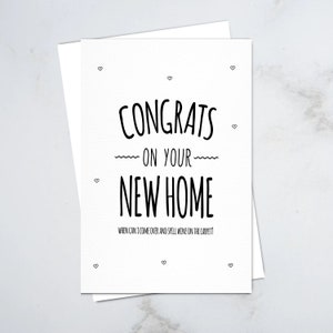 New Home Card Congratulations Funny