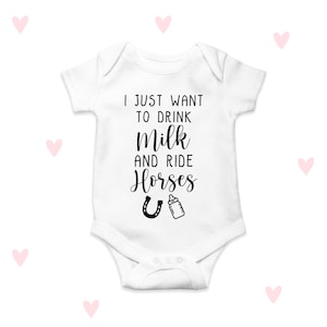 Horse Baby Grow Baby Shower Gifts Pony Horse Riding with Mummy