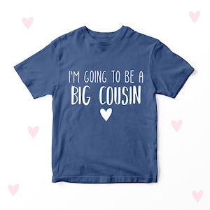 Big Cousin T-shirt Baby Announcement Boys Girls Pregnancy Reveal Baby Shower Gifts Unisex