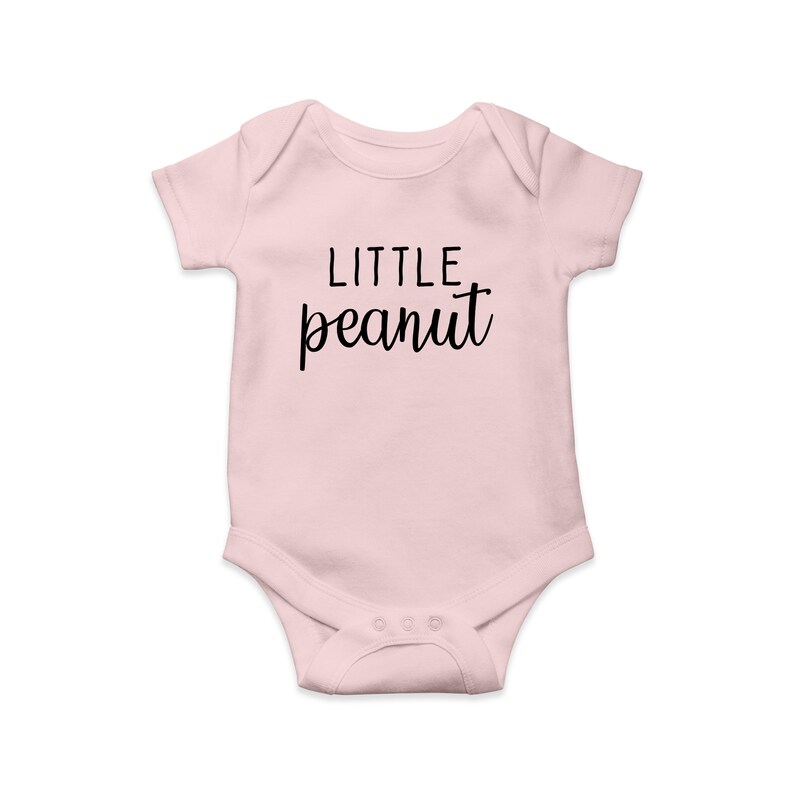 Little peanut cute baby bodysuit new baby boy baby girl pink blue white
