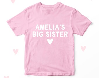 Personalized Big Sister T-Shirt: Matching Sibling Outfit