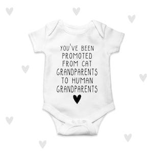 Babygrow Cat Grandparents: gepromoveerd tot menselijke grootouders, babyaankondiging