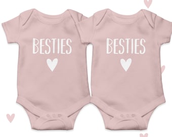 Besties Baby Grow Personalised Best Friend Baby Gifts Cute Personalised