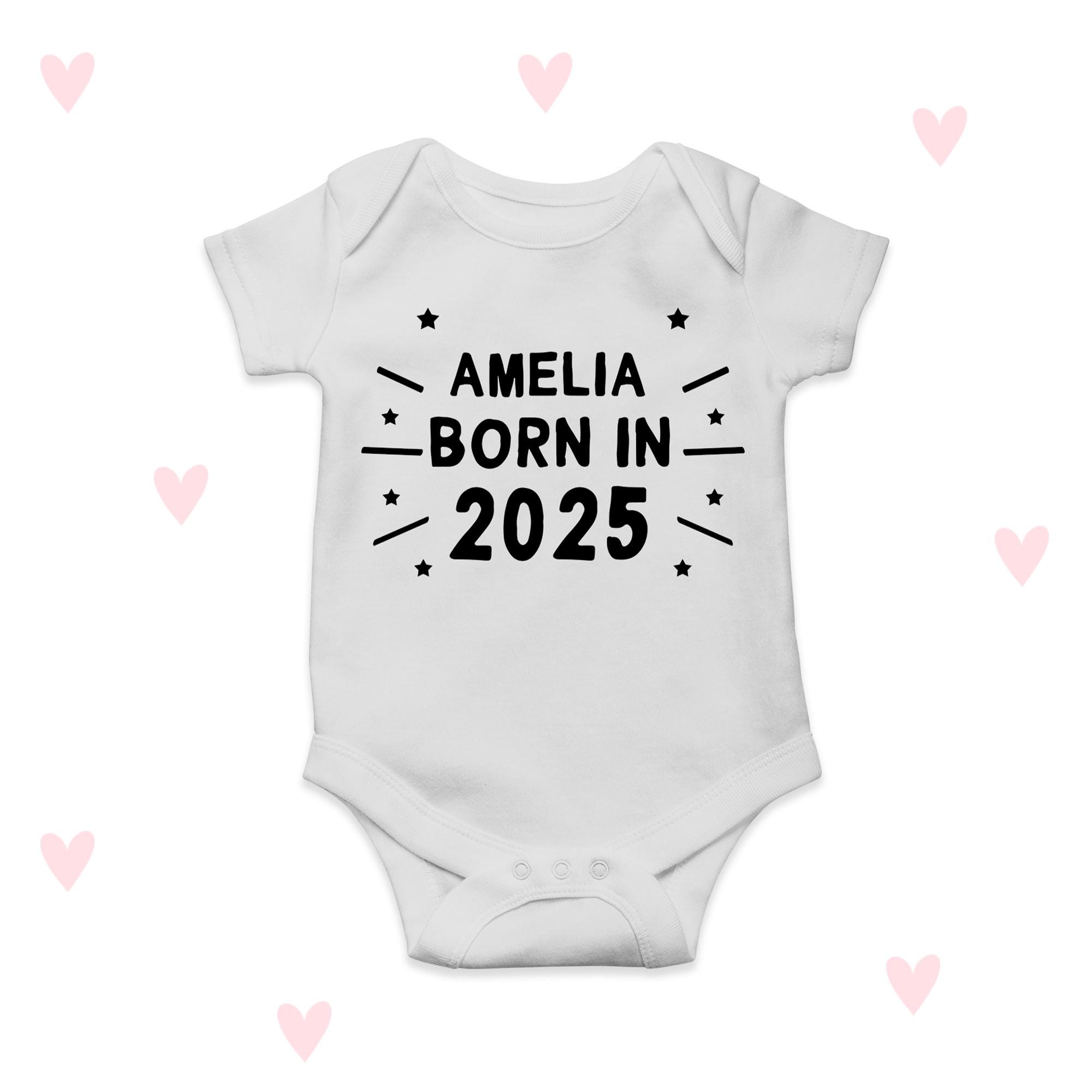 Newborn Baby Bodysuit Baby Grow Born In 2019 Personalised Baby