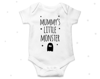 Mummy's Little Monster Baby Bodysuit - Halloween Goth Bodysuit
