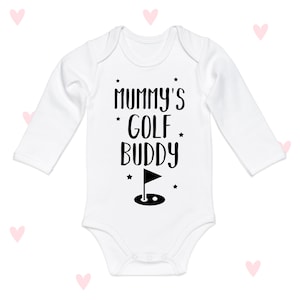 Mummy Golf Buddy Baby Grow Long Sleeve Baby shower gifts girls boys