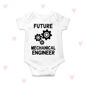 Future Mechanical Engineer Baby Grow, Funny Baby Shower Gift
