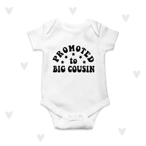 Große Cousine Promotion, Baby Body, Baby Ankündigung, Baby Shower, Unisex