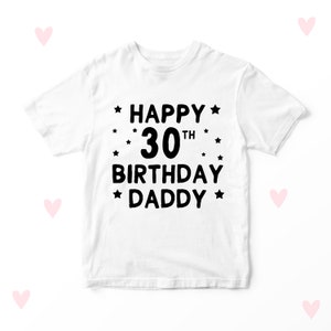 パパ 30歳の誕生日 子供用 Tシャツ パーソナライズ ユニセックス ハッピーバースデー