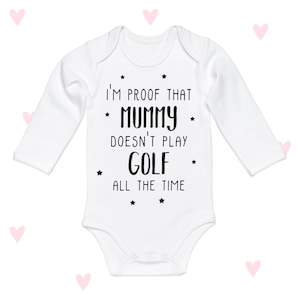 Golf Mama Baby wachsen, Baby Ankündigung, Baby Shower, Unisex, personalisierte Golf Baby Geschenke