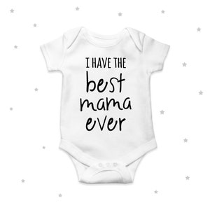 Best Mummy Babygrow, Baby Shower, Baby Announcement, Personalised, Unisex Baby Bodysuit