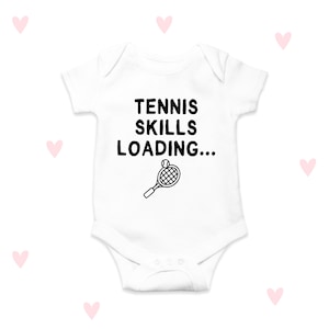 Tennis Baby Grow Clothing Funny Sports Daddy Mummy Gifts Newborn Funny