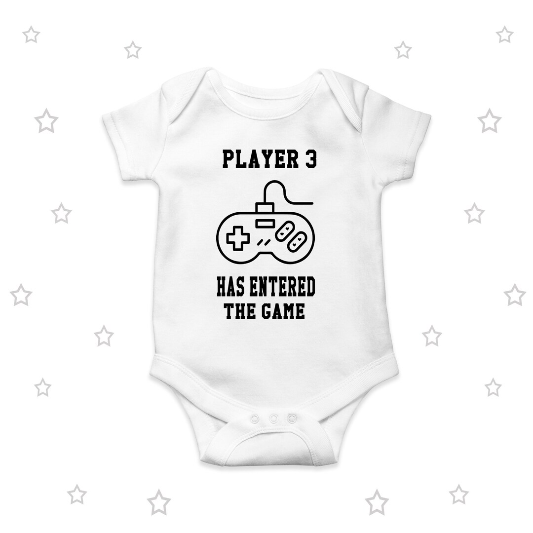 Gamer Baby Announcement Player 3 Baby Grow Baby Vest Onesie Gift