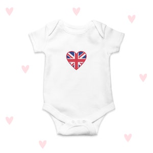 Union Jack Baby Body Baby wachsen Krönung König Königin