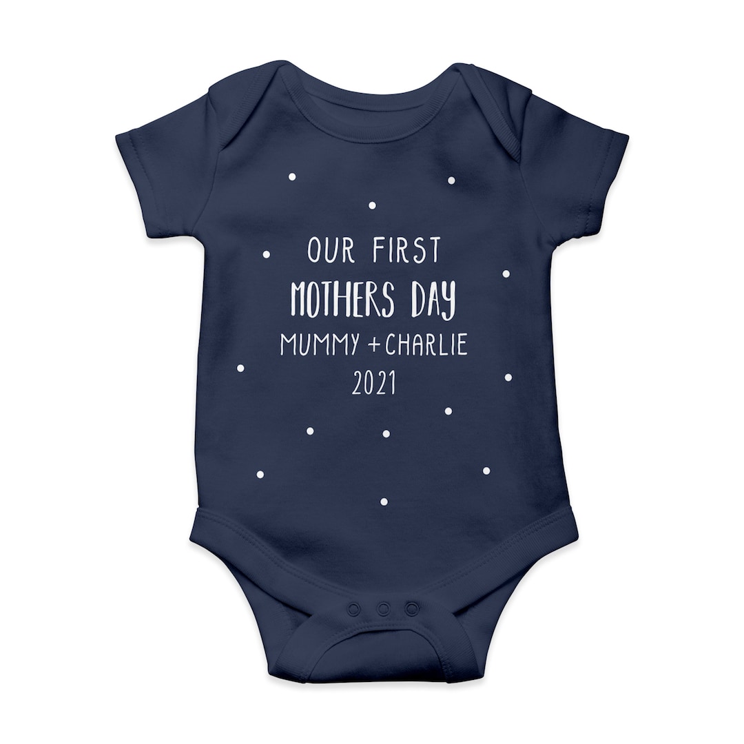 First Mother's Day Baby Grow Personalised Mummy Mum Mom Mommy 2023