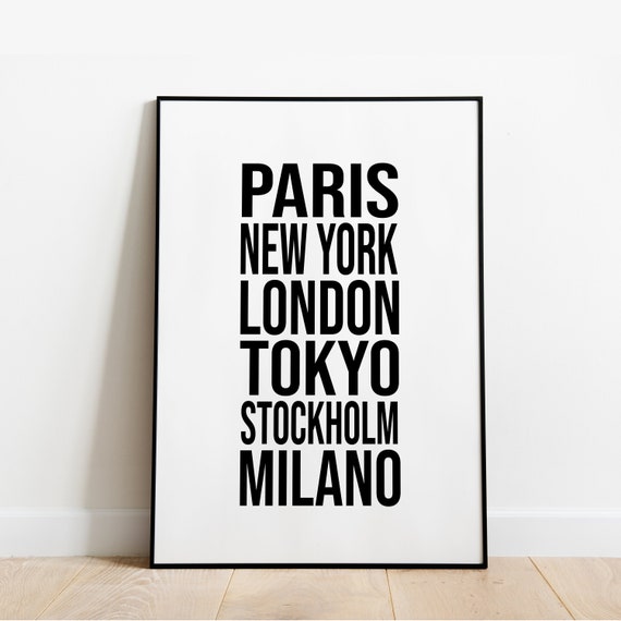 City Wall Print Paris New York London Tokyo Home Wall Art Etsy City Wall Print Paris New York London Tokyo Home Wall Art Etsy