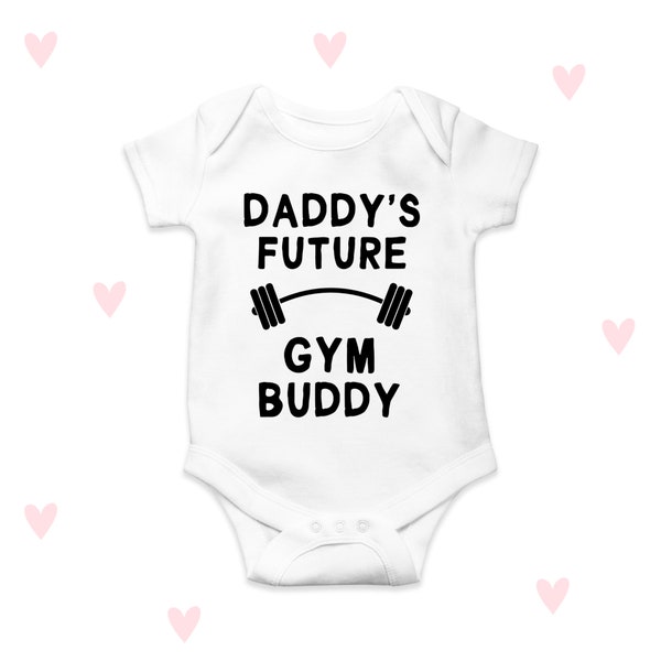 Daddy's Gym Baby Grow Funny Workout Gifts Newborn Baby Announcement Shower Gifts