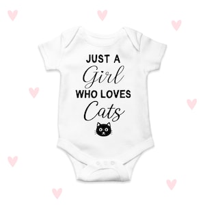 Cat Lover Baby Girl Bodysuit: Personalized Newborn Gift