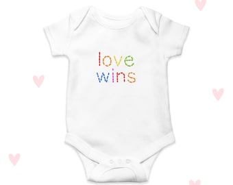 Love Wins Baby Body LGBT Baby Grow Pride