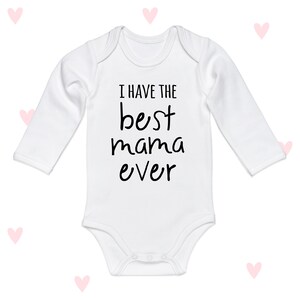 Mejor Mamá Bebé Crecer Manga Larga Personalizado Lindo