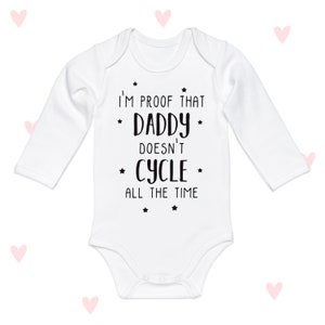 Daddy Cycle Baby Grow Bikes Cute Baby Announcement Newborn long sleeve Gifts