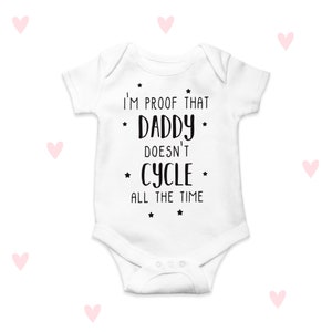 Daddy Cycle Baby Grow Bikes Cute Baby Announcement Newborn Gifts