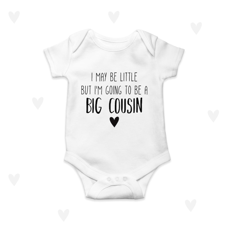 Big Cousin Baby Vest Bodysuit Personalised Cousin Babygrow Pregnancy Announcement 