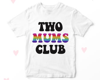Two Mums Club-T-shirt | LGBT Pride-outfit voor kinderen