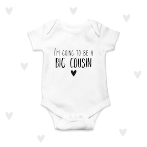 Big Cousin Babymitteilung Baby Wachsen personalisiert