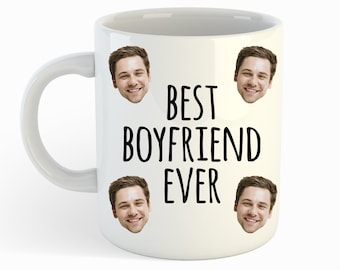 Personalized Boyfriend Photo Mug, Custom Anniversary Gift