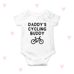 Cycling Baby Grow Biking Cycle Daddy Gifts Newborn Baby Shower Personalised Clothes