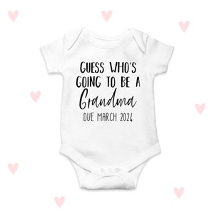 Grandma Baby Announcement Surprise Personalised Bodysuit Nanny Granny