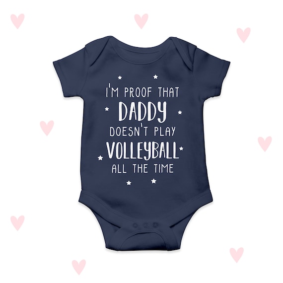 Volleyball Daddy Baby Grow Sports Cute Newborn Baby Shower Gifts