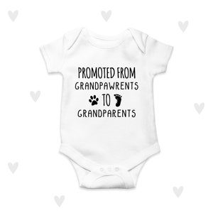 Dog Cat Grandparents to Human Grandparents Personalised Baby Announcement