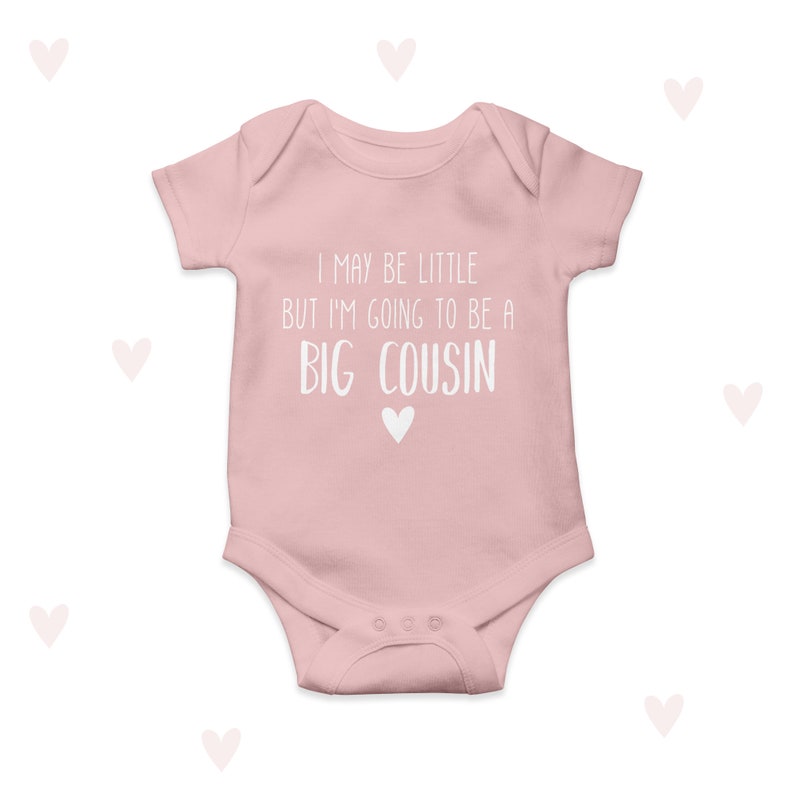 Big Cousin Baby Vest Bodysuit Personalised Cousin Babygrow Pregnancy Announcement image 3