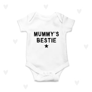 Mummy Best Friend Baby Grow Cute Newborn Personalised