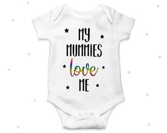 LGBT Mums Baby Grow Gay Pride Two Mums Moms