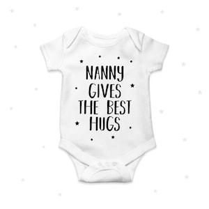 Grandma Baby Bodysuit Nanny Nanna Personalised Baby Gifts Granny