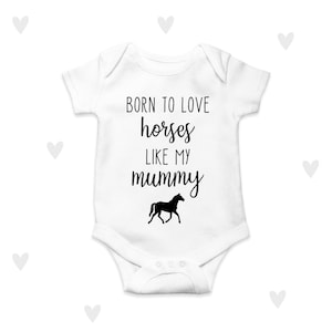 Horse Baby Grow Pony Horses Baby Gifts Personalised