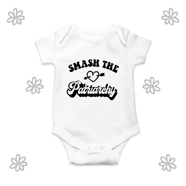 Feminist Baby Bodysuit Personalised Baby Girl Baby Shower Patriarchy