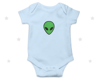 Alien Baby Bodysuit: Embroidered Space Outfit